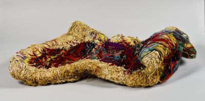 Judith Scott Untitled, c. 1990's Twine and multicolored yarn construction 8 x 36 x 25" Collection American Folk Art Museum, Gift